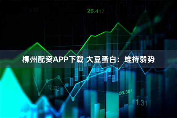 柳州配资APP下载 大豆蛋白:维持弱势
