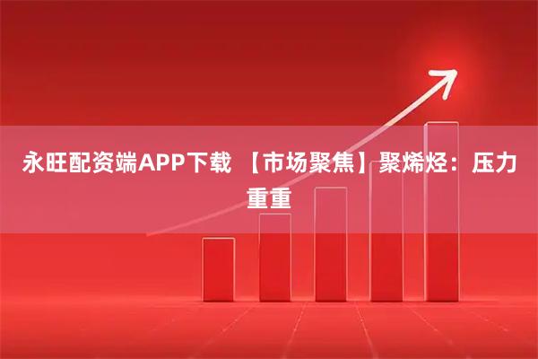 永旺配资端APP下载 【市场聚焦】聚烯烃：压力重重
